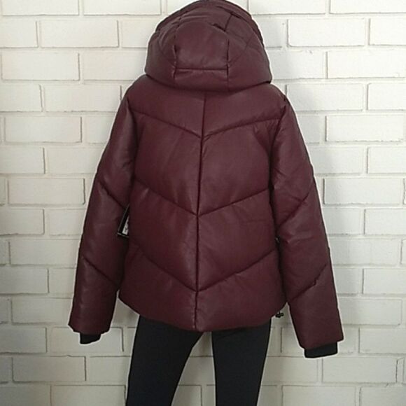 Marc New York Performance Bergandy Hooded Puffer Coat. Sz Medium NWT - Picture 12 of 16